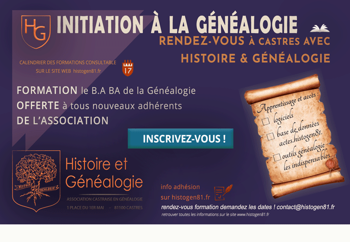 affiche initiation histoire et généalogie